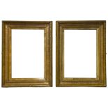 Pair of 20th century giltwood and gesso rectangular wall mirrors