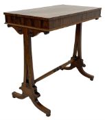 Early Victorian rosewood stretcher table