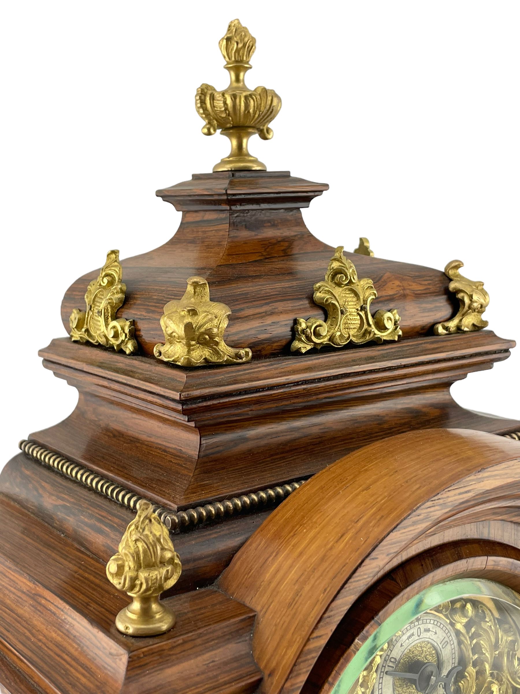 Reinhold Schneckenburger - German late 19th century 8-day mantle clock in a rosewood case - Image 3 of 10