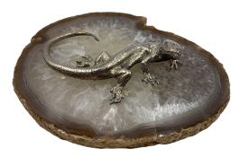 Modern silver model of a Lizard