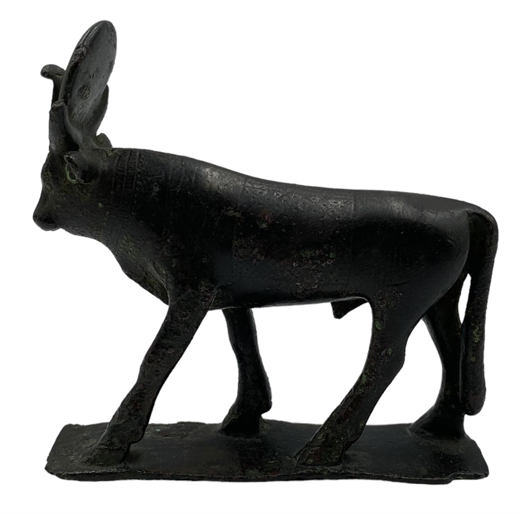 Ptolemeic period Egyptian bronze Apis Bull - Image 2 of 7