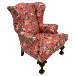 Late 19th to early 20th century wingback armchair