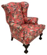 Late 19th to early 20th century wingback armchair