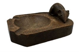 Mouseman - oak ashtray