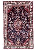 Persian Qom blue ground rug