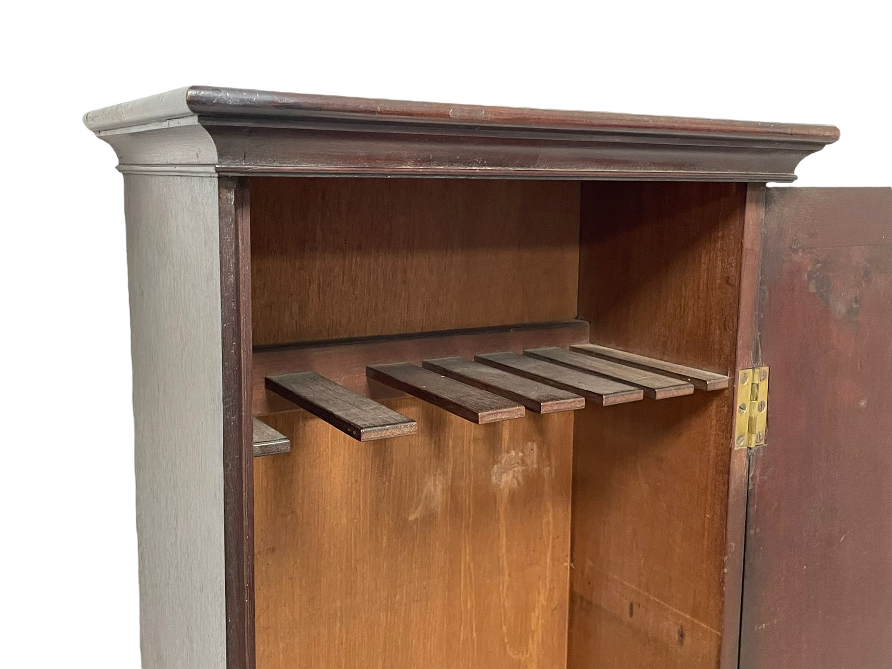 George III mahogany narrow cupboard - Image 10 of 10