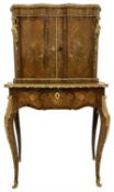 French design Kingwood and marquetry Bonheur du Jour writing desk