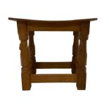Mouseman - adzed oak joint stool
