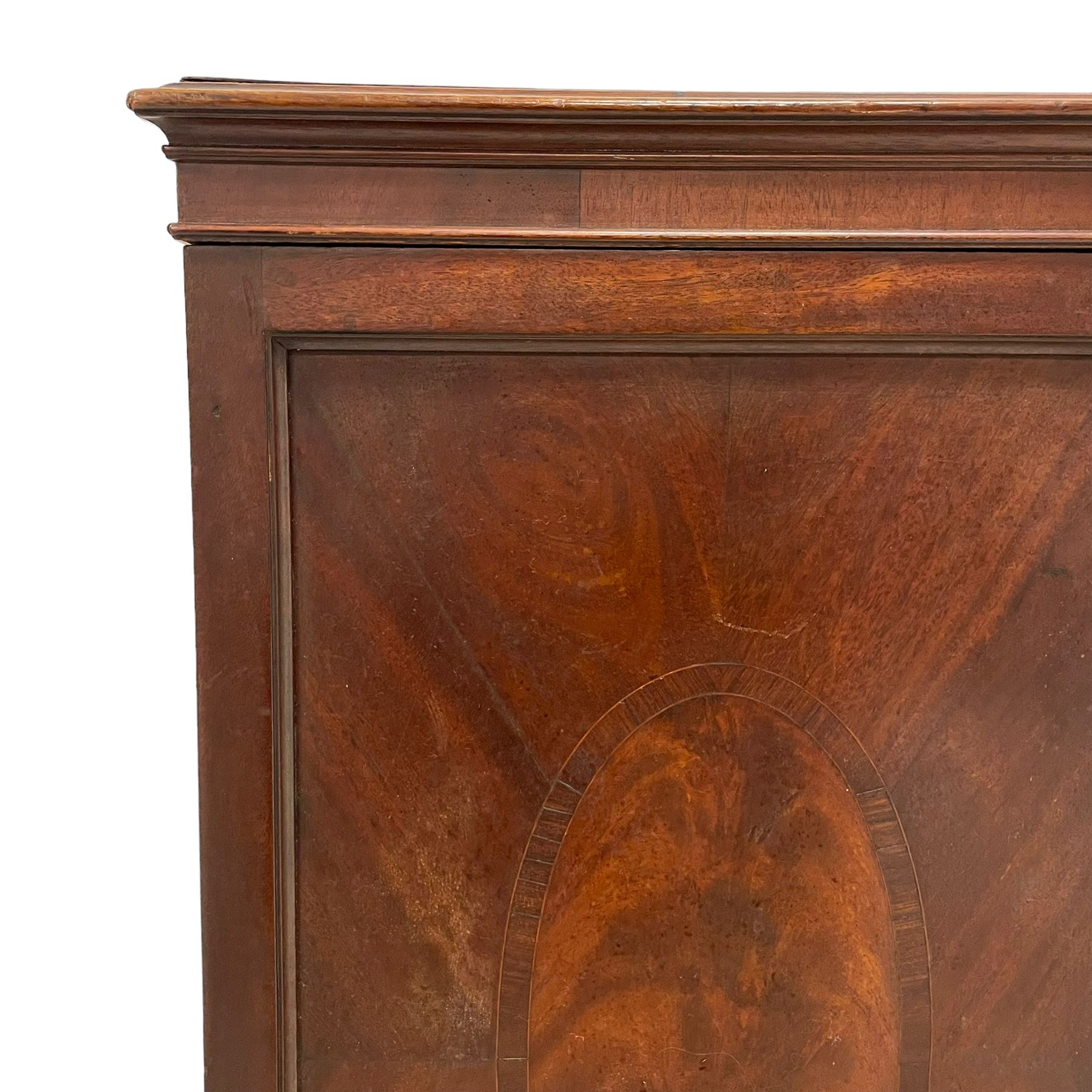 Georgian rosewood and mahogany linen press - Image 4 of 9