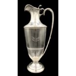 Edwardian silver mounted claret jug