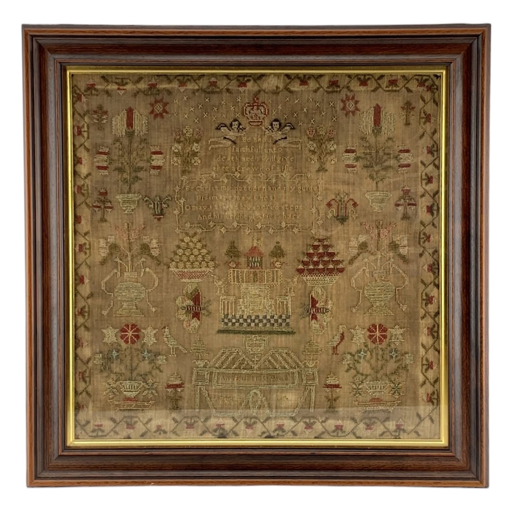 19th century needlework sampler by Ann Duffield