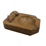 Mouseman - oak ashtray