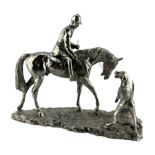 20th century silver-plated model of a Huntsman on Horse and Hound