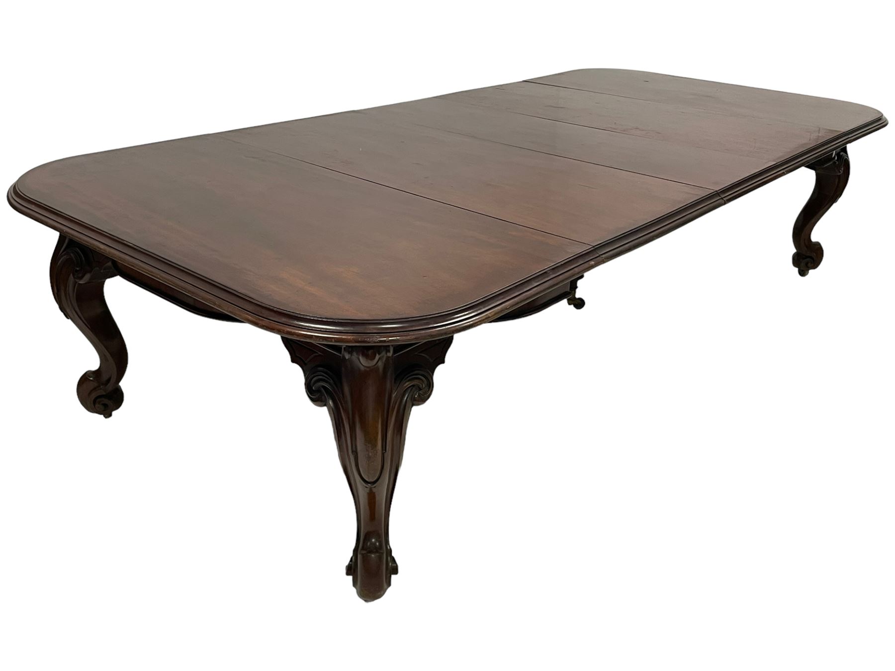 Large 19th century mahogany dining table - Image 12 of 30