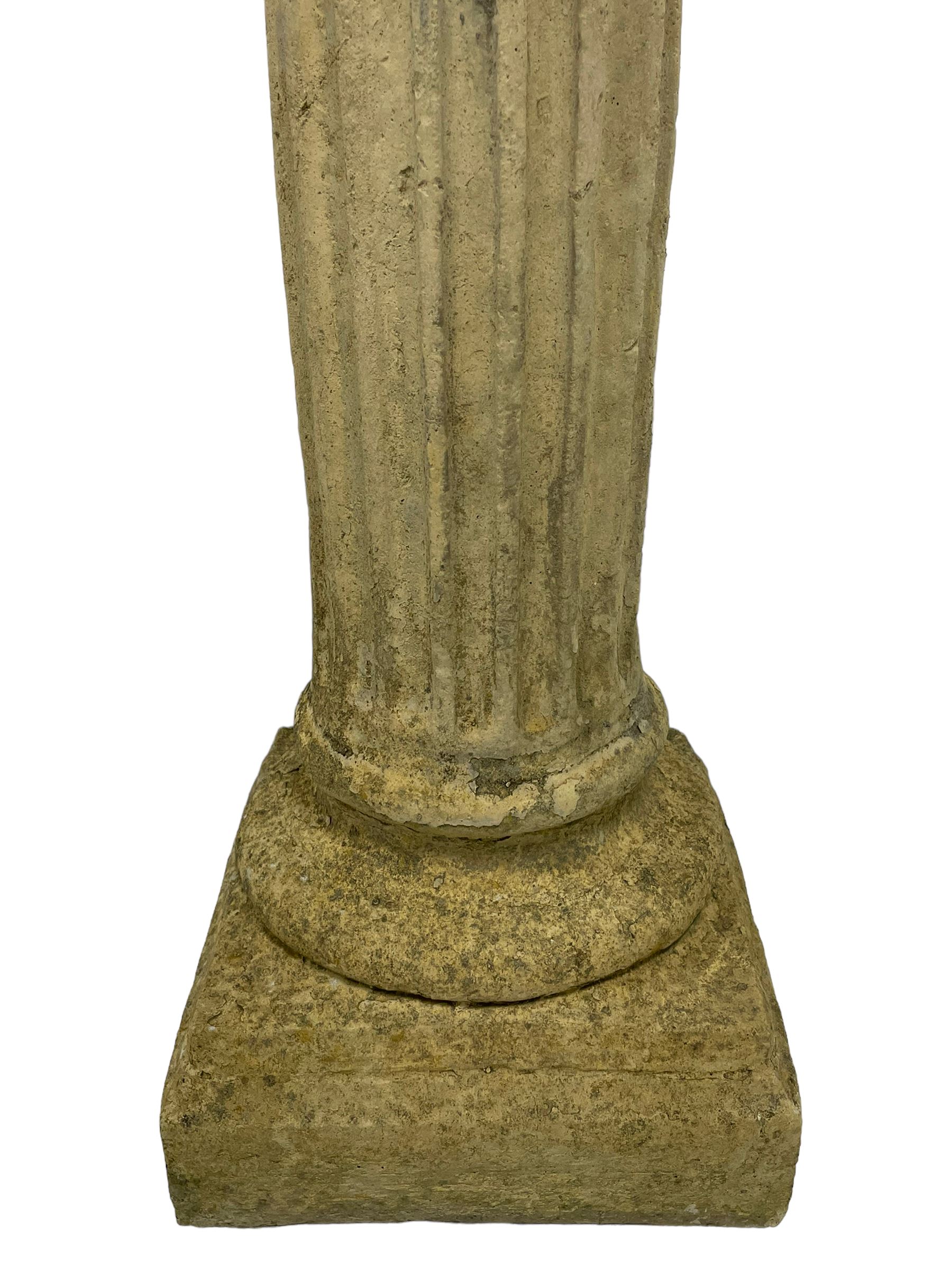 Composite stone classical design bust of Apollo Belvedere - Image 3 of 9