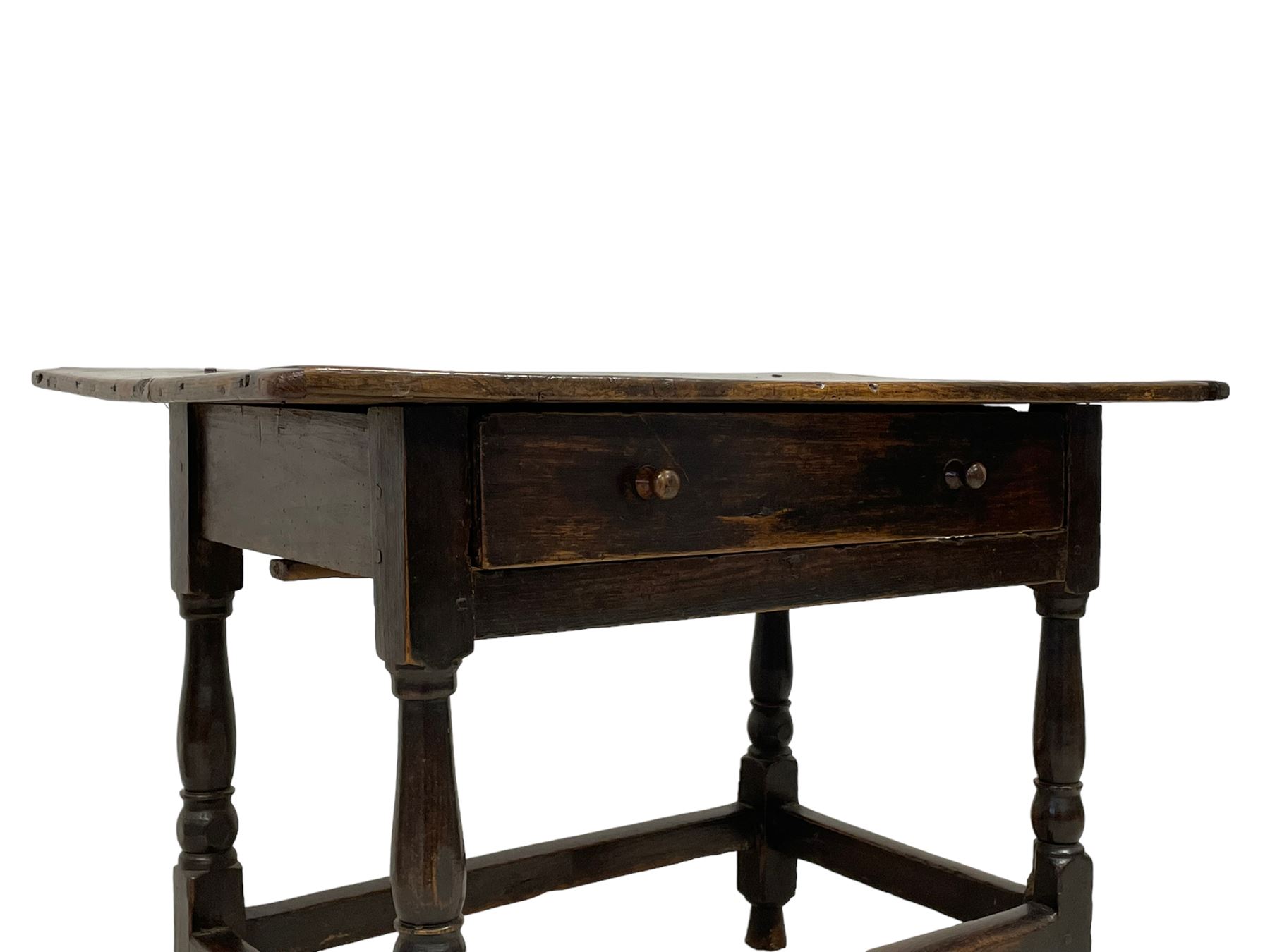 18th century oak side table - Image 3 of 7