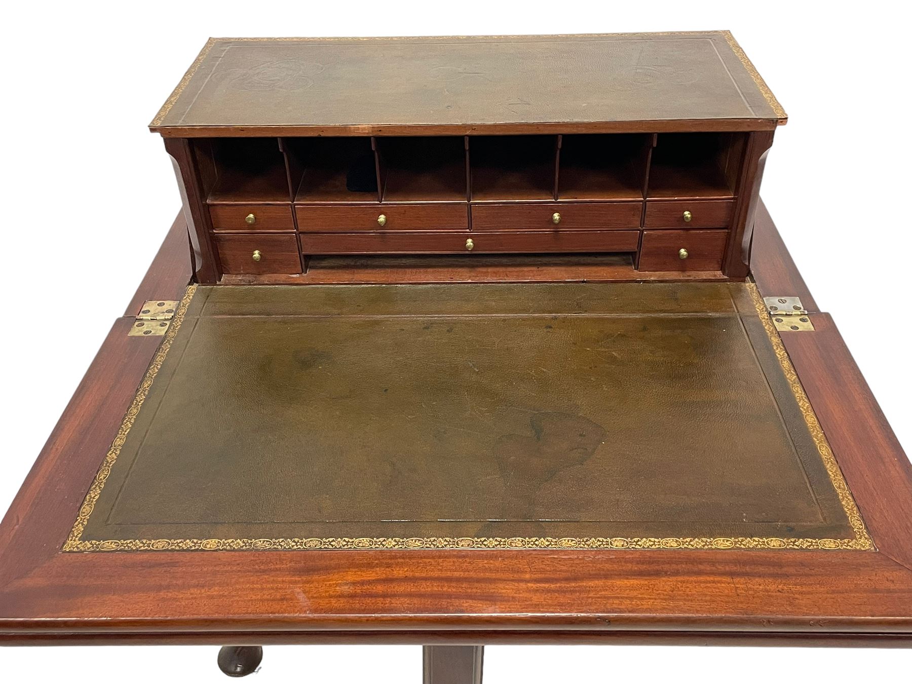 18th century mahogany metamorphic campaign writing desk - Image 24 of 27