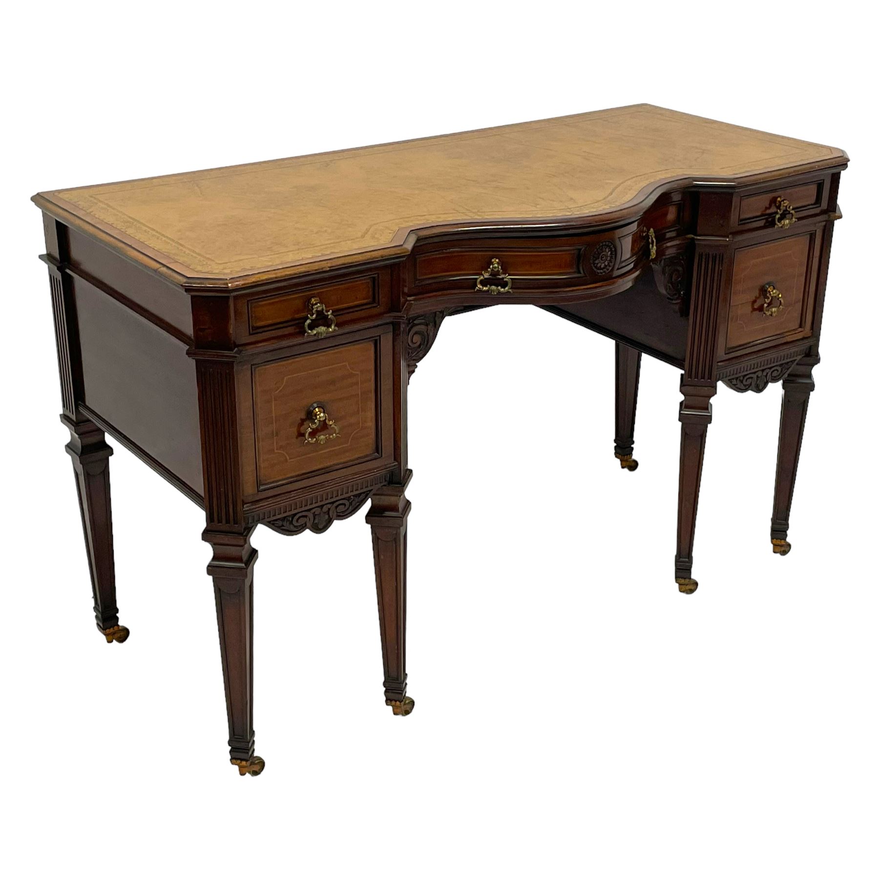 Late 19th century mahogany writing desk - Image 9 of 18