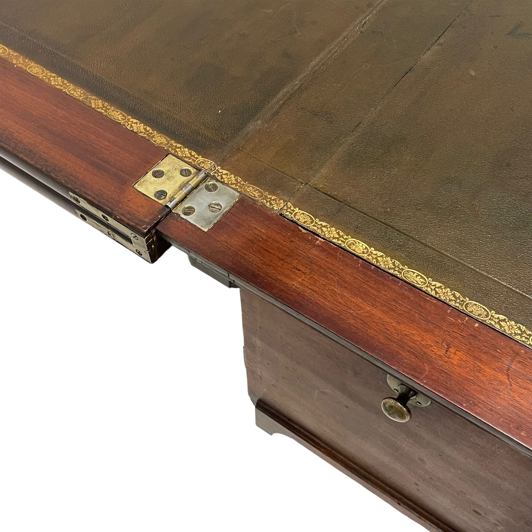 18th century mahogany metamorphic campaign writing desk - Image 18 of 27