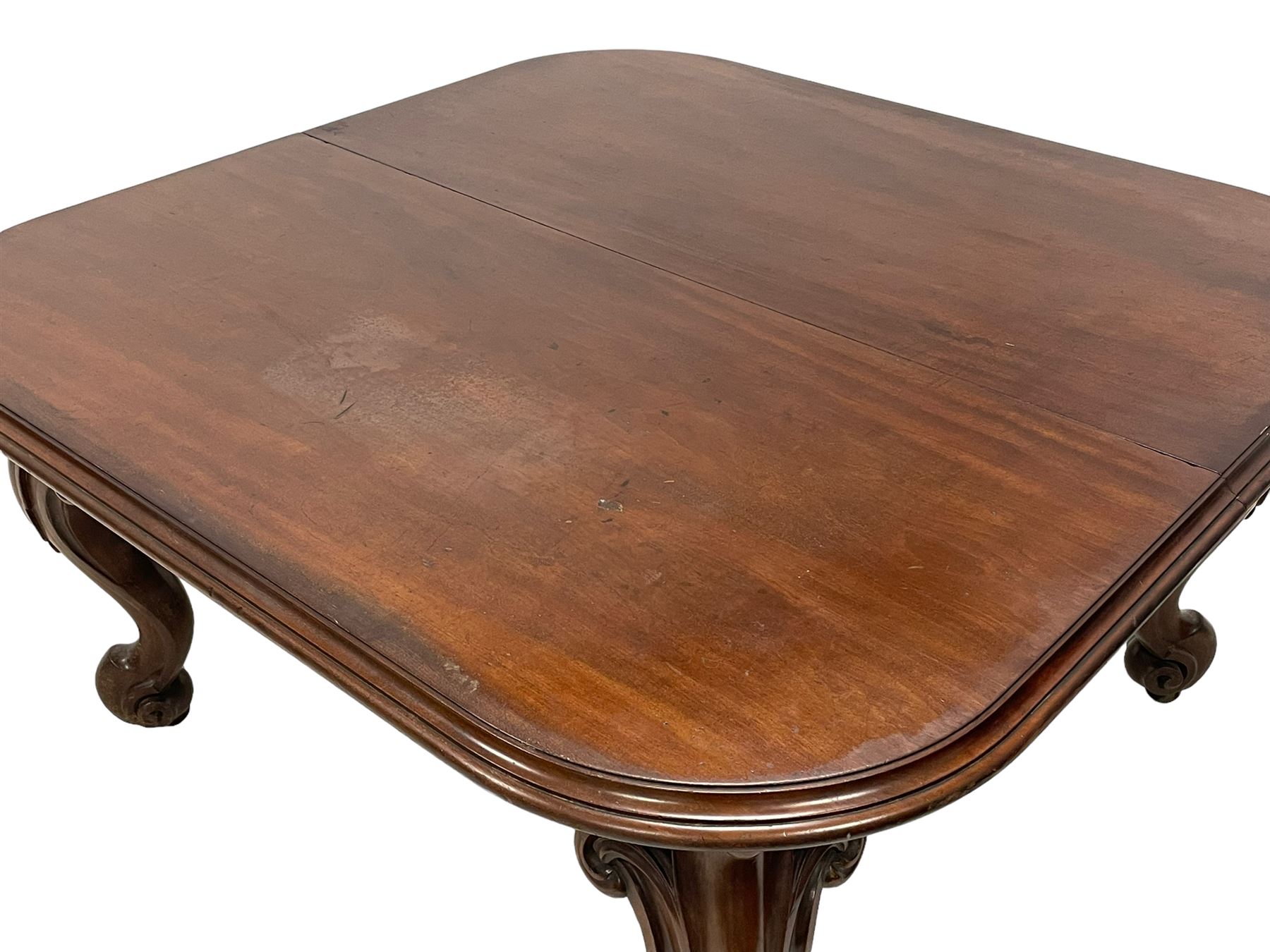 Large 19th century mahogany dining table - Image 4 of 30