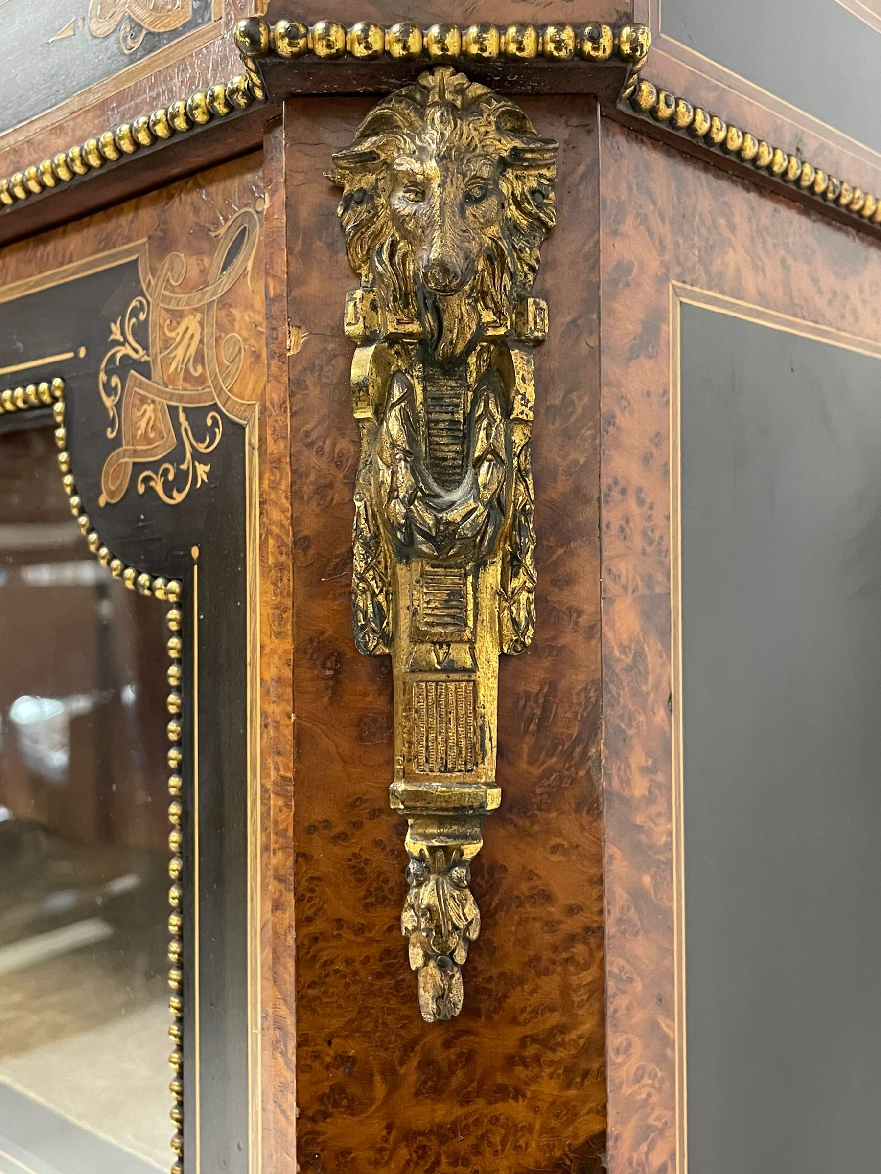 Victorian ebonised and amboyna wood credenza pier cabinet - Image 16 of 26