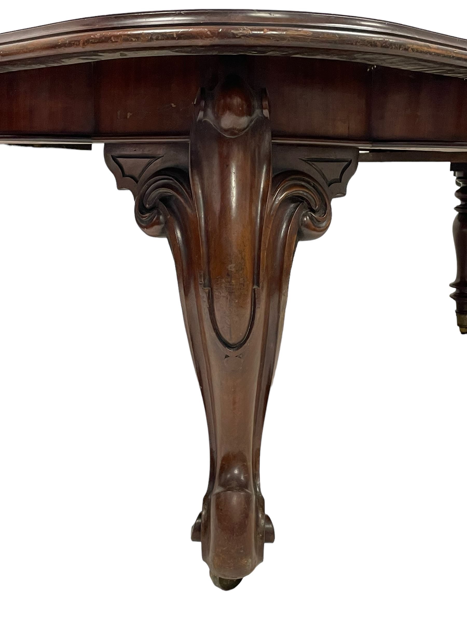 Large 19th century mahogany dining table - Image 30 of 30