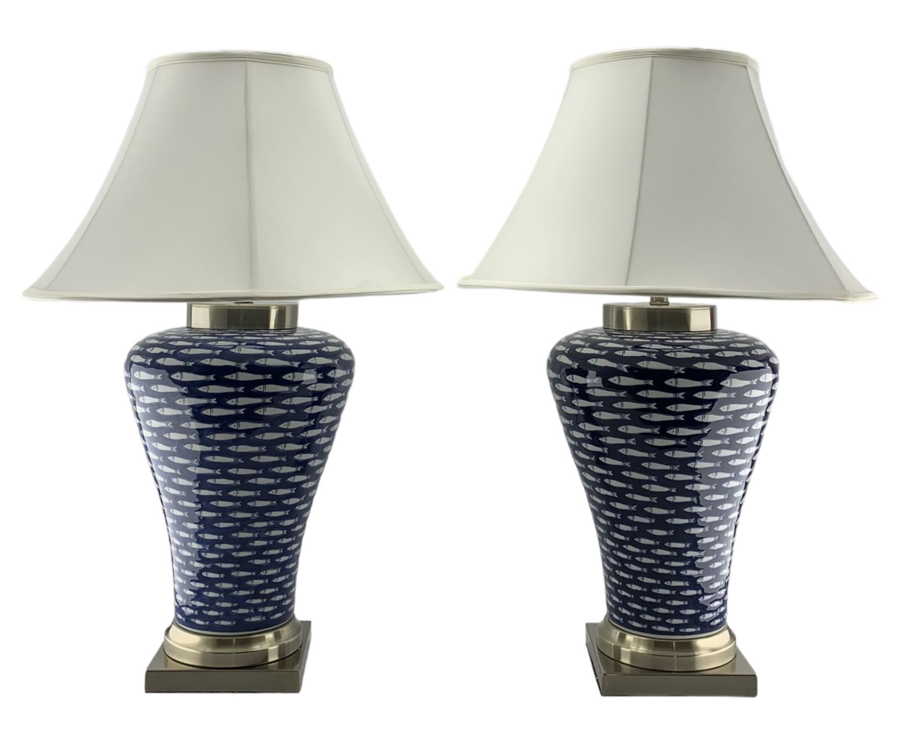Pair of large Chinese porcelain table lamps