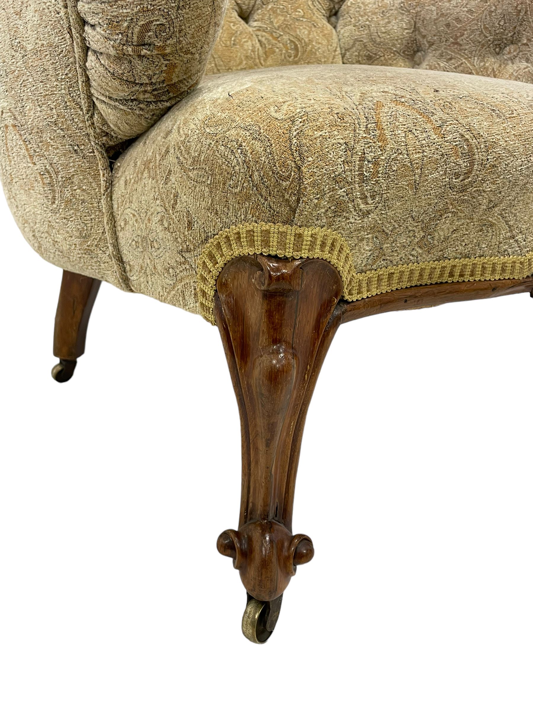 19th century rosewood framed armchair - Image 2 of 6
