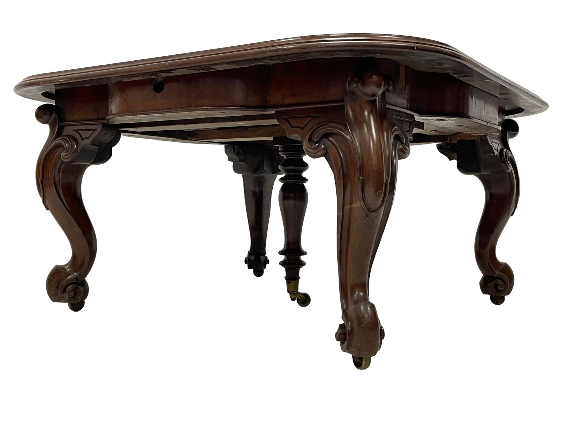 Large 19th century mahogany dining table