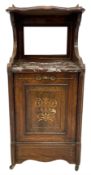 Late Victorian rosewood coal purdonium