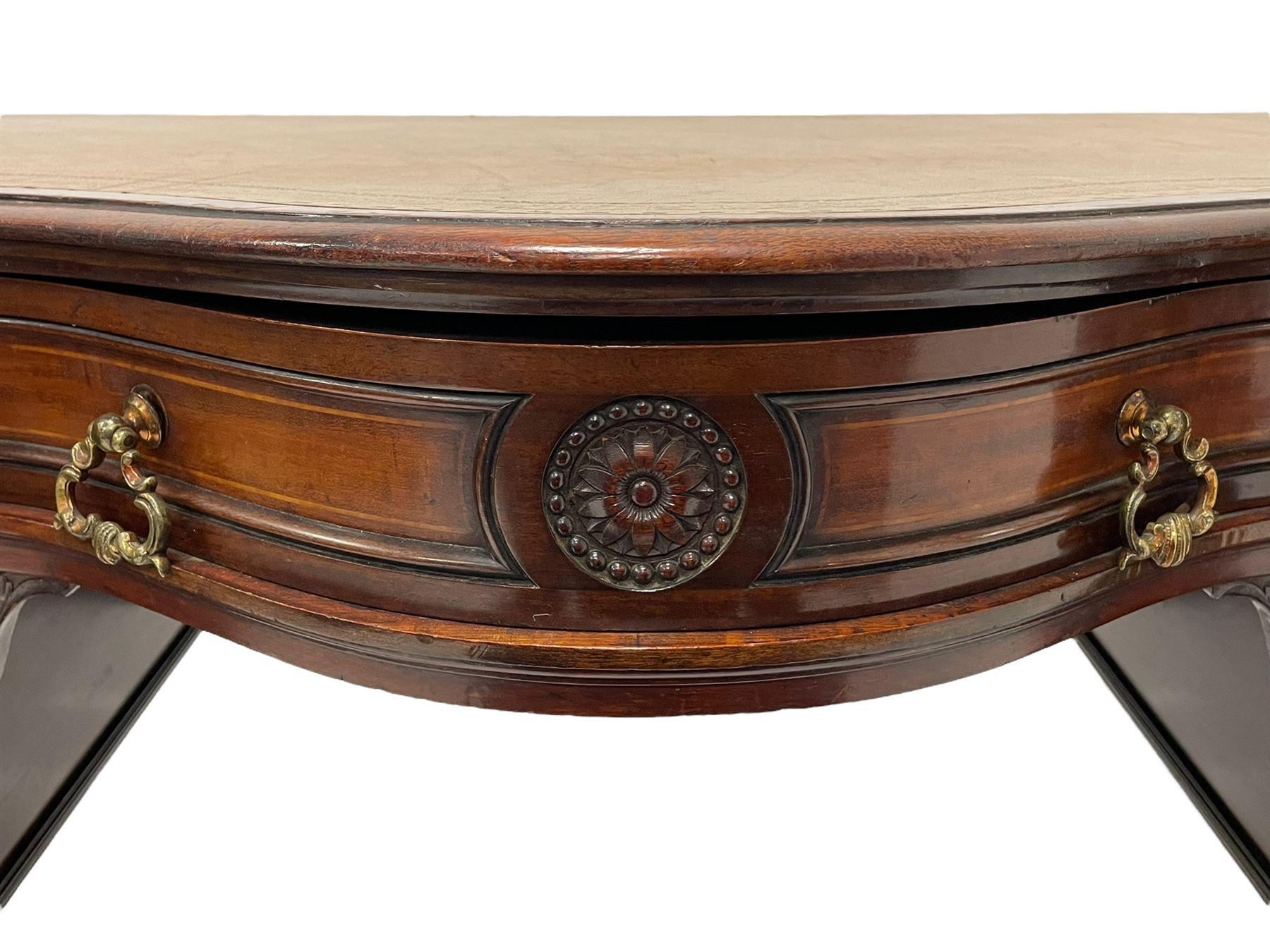 Late 19th century mahogany writing desk - Image 14 of 18