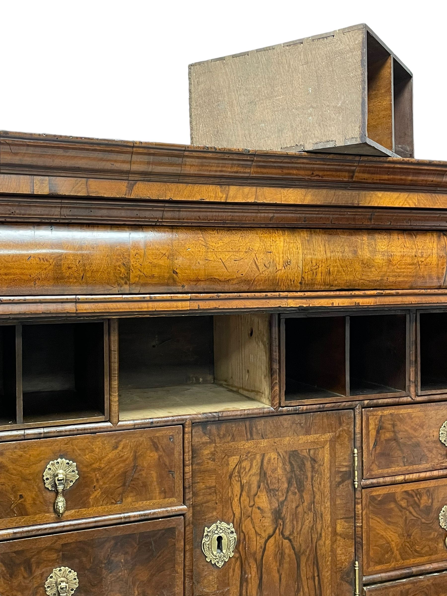 George I walnut cabinet on chest - Image 9 of 13