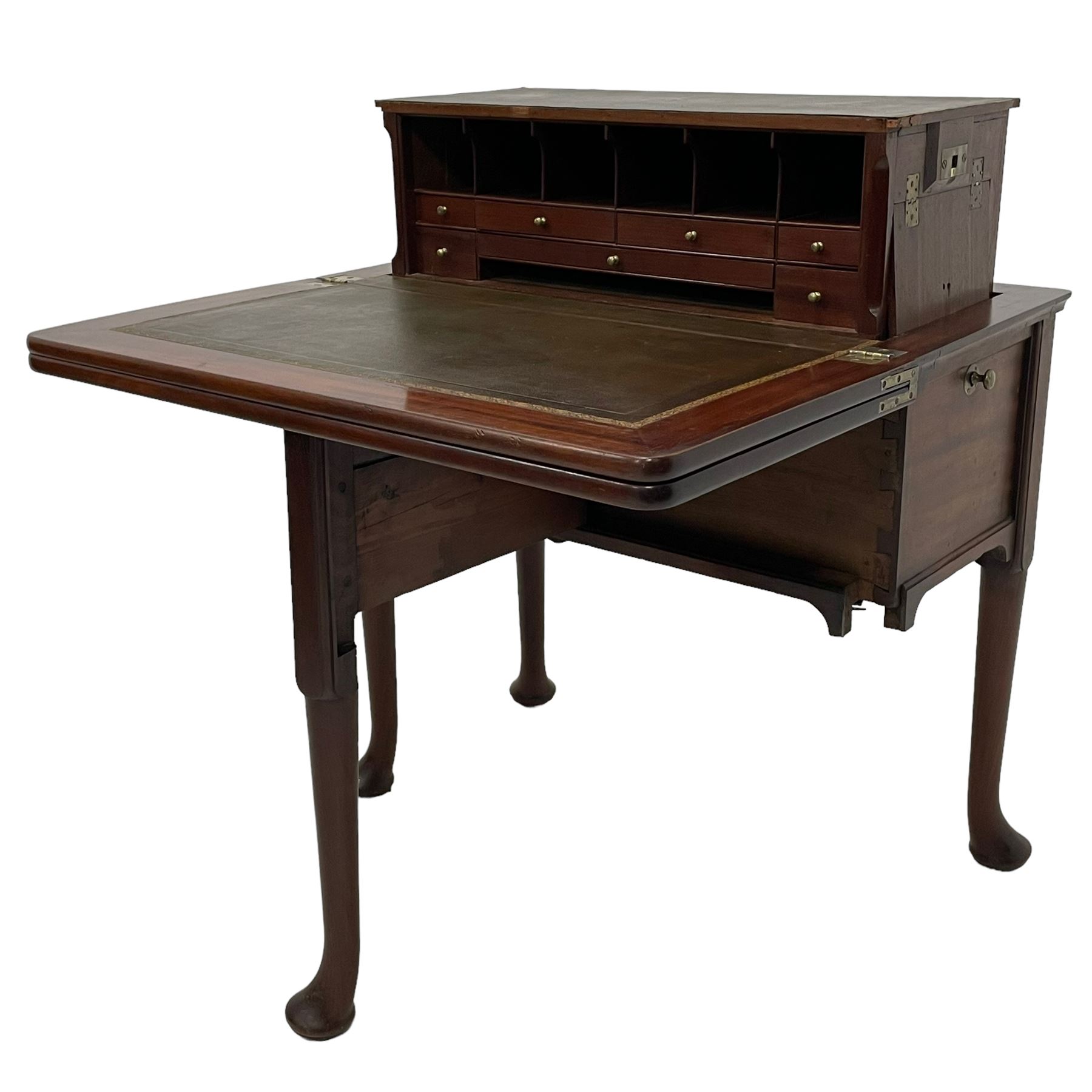 18th century mahogany metamorphic campaign writing desk - Image 21 of 27