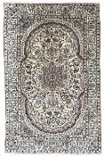 Persian Kashan ivory ground rug