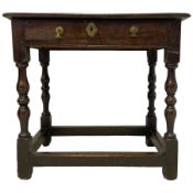 William and Mary oak side table