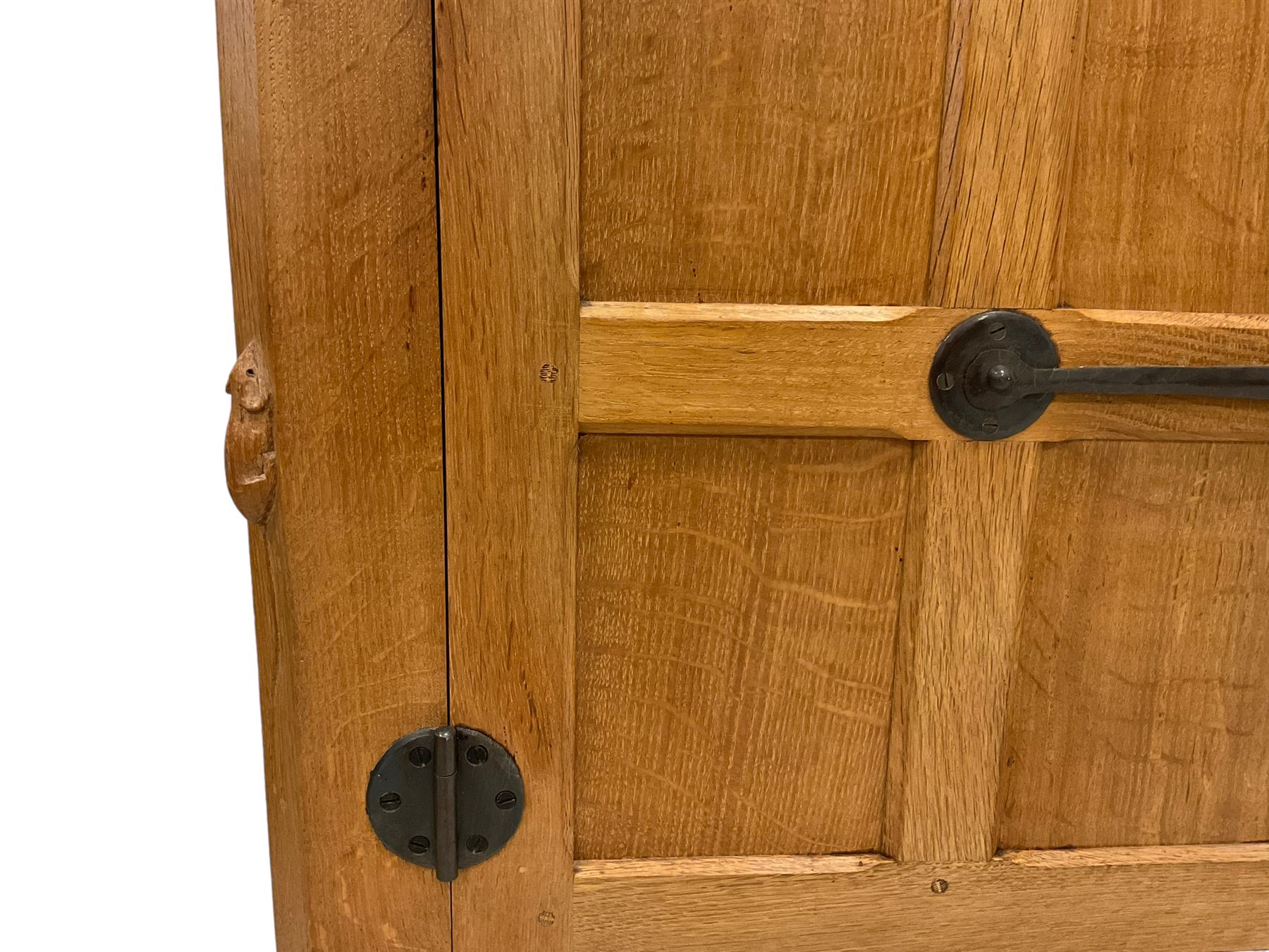 Mouseman - adzed oak sideboard - Image 4 of 7