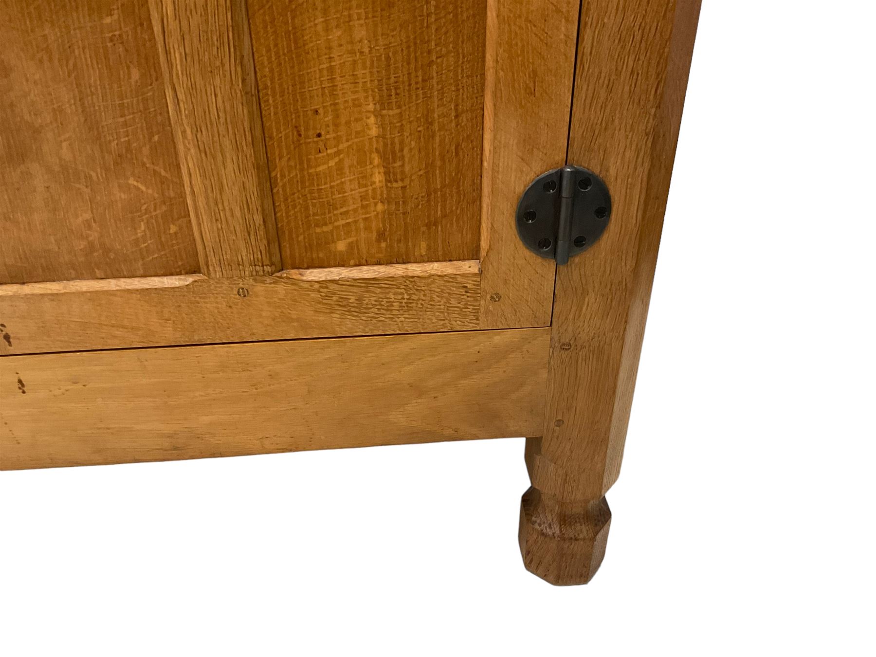 Mouseman - adzed oak sideboard - Image 7 of 7