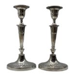 Pair of late 20th century silver candlesticks