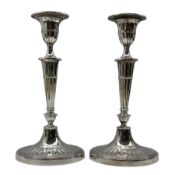 Pair of late 20th century silver candlesticks