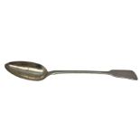 George IV silver spoon fiddle pattern table spoon initialled 'M' London 1824 Maker James Wintle 3.4