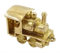 9ct gold steam train pendant/charm