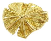 Gold leaf brooch