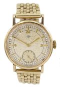 International Watch Company gentleman's 9ct gold manual wristwatch