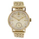 International Watch Company gentleman's 9ct gold manual wristwatch