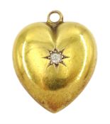 Edwardian gold heart pendant
