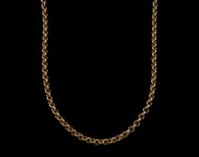9ct gold rolo link necklace