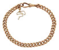 9ct rose gold curb link bracelet