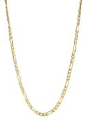 18ct gold Figaro link necklace