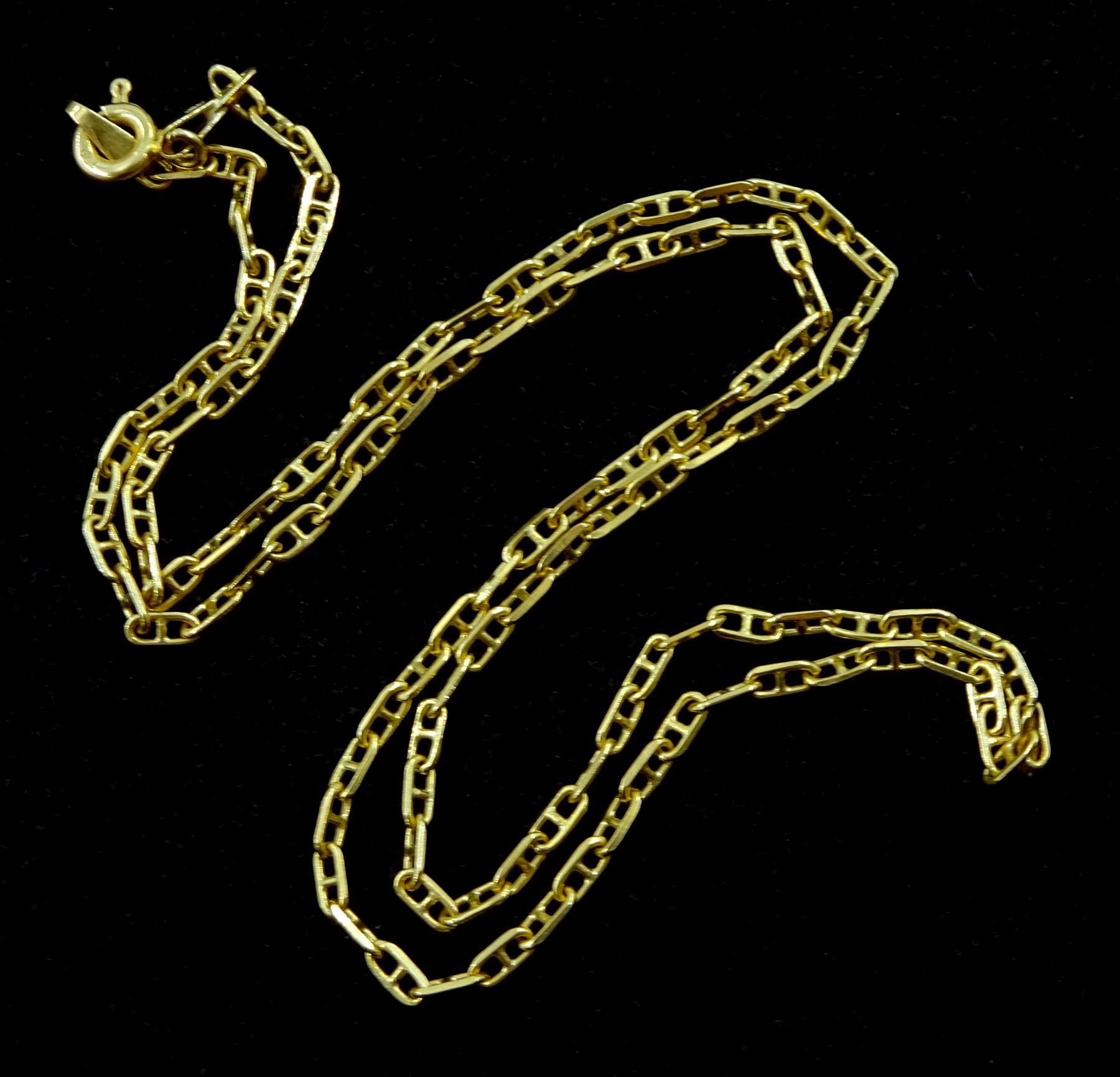 18ct gold marine link necklace - Image 2 of 2