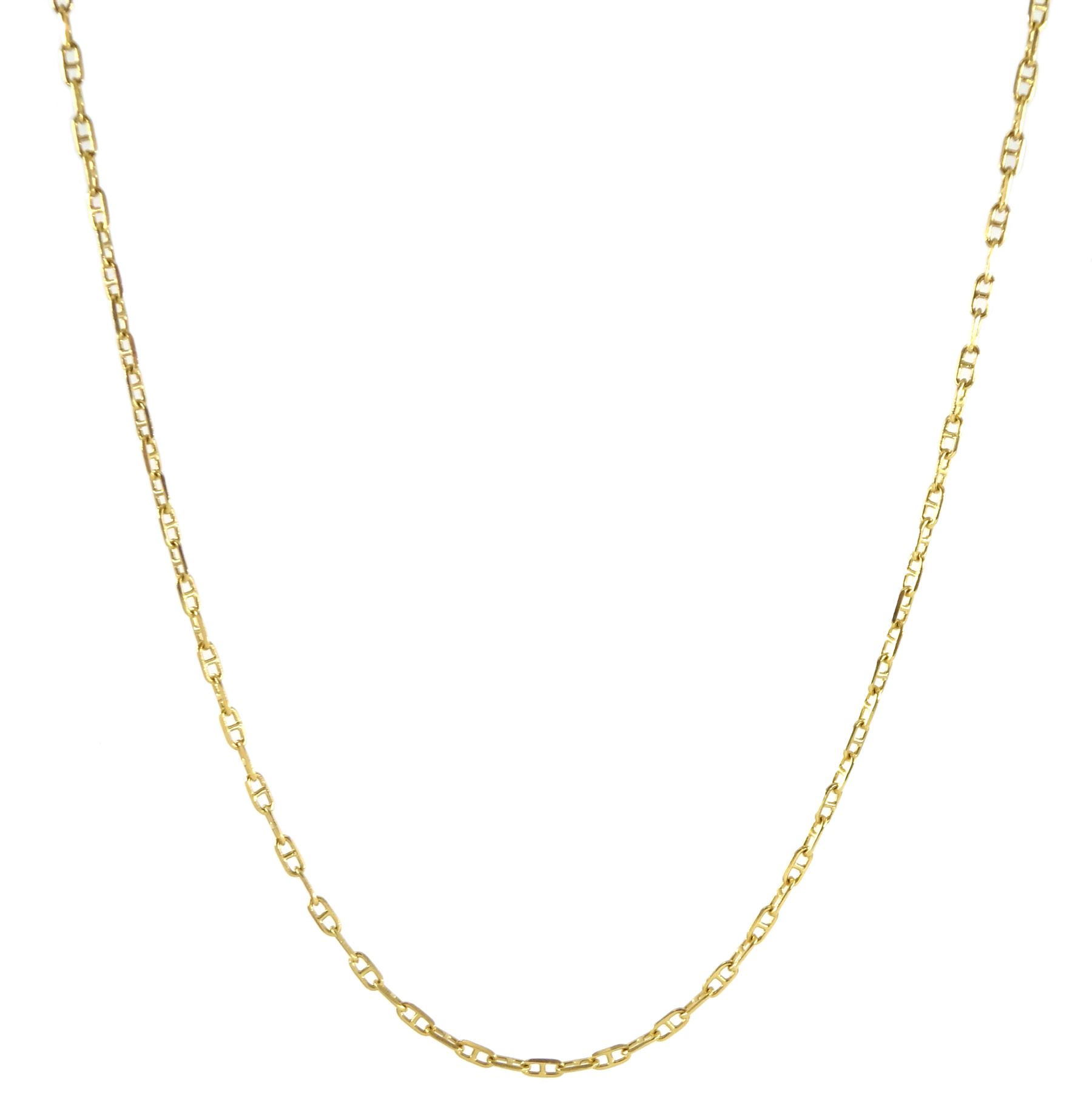 18ct gold marine link necklace